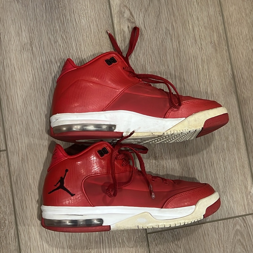 Jordan Flight Youth Sneakers Size 4 Red and Black